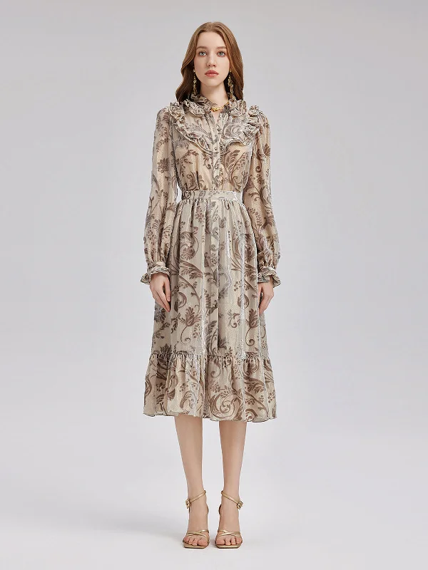 Personalized Design Jacket Personalized Design Jacket Mulberry Silk Gold Thread Velvet Burnout Ruffle Set