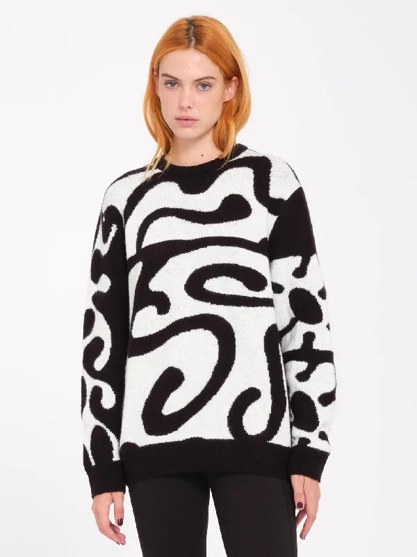 Casual Sports Suit Casual Sports Suit Zephyr Sweater - Black White