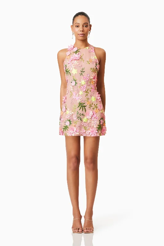 Romantic Fresh Style Romantic Fresh Style Aella Party Mini Dress In Pink