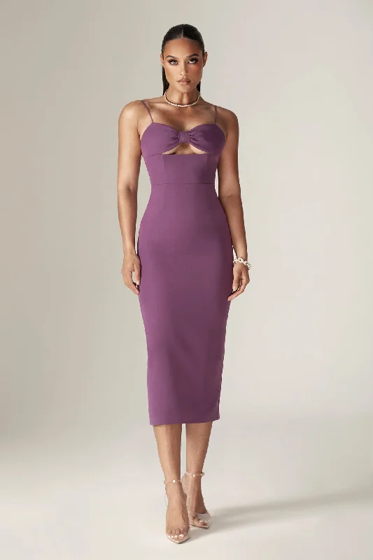 Simple Daily Wear Simple Daily Wear Loreen Crepe Straps Corset Midi Dress (Purple) Simple Daily Wear Simple Daily Wear Loreen Crepe Straps Corset Midi Dress (Purple)