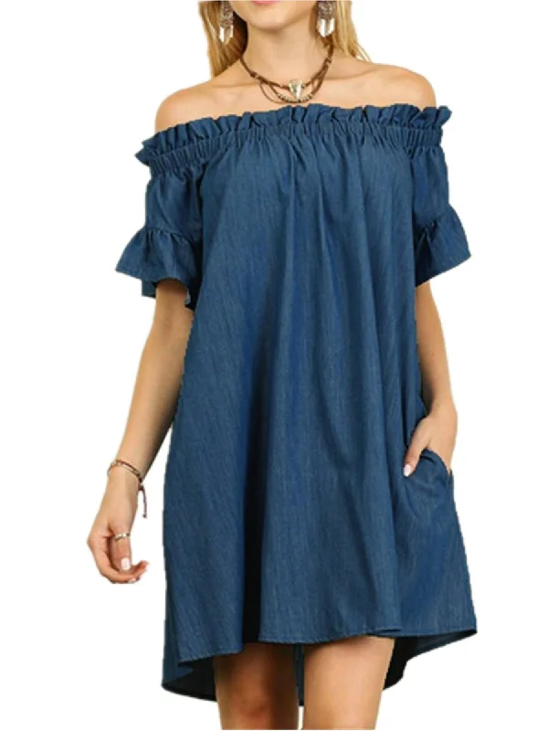 Casual Sports Suit Casual Sports Suit Booth Cotton Pocketed Puff Sleeve Dress