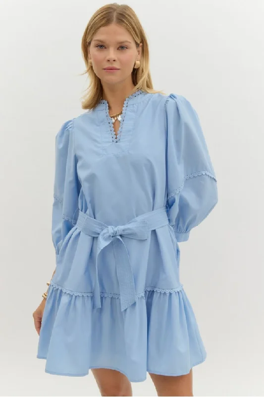 Simple And Generous Style Simple And Generous Style Adele Long Sleeve Swing Dress