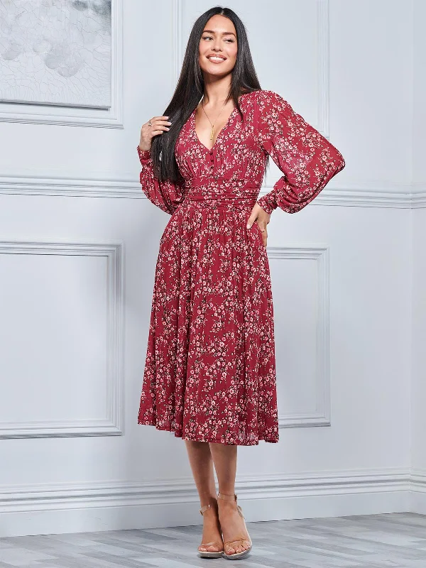 Romantic Skirt Design Romantic Skirt Design Jolie Moi Gianna Long Sleeve Mesh Midi Dress, Wine Floral Romantic Skirt Design Romantic Skirt Design Jolie Moi Gianna Long Sleeve Mesh Midi Dress, Wine Floral