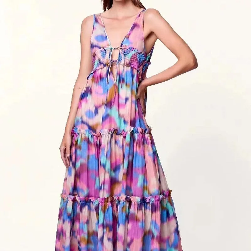 Casual Light Style Casual Light Style KittenAlarm - Rachael Floral-Print Tiered Dress Casual Light Style Casual Light Style KittenAlarm - Rachael Floral-Print Tiered Dress