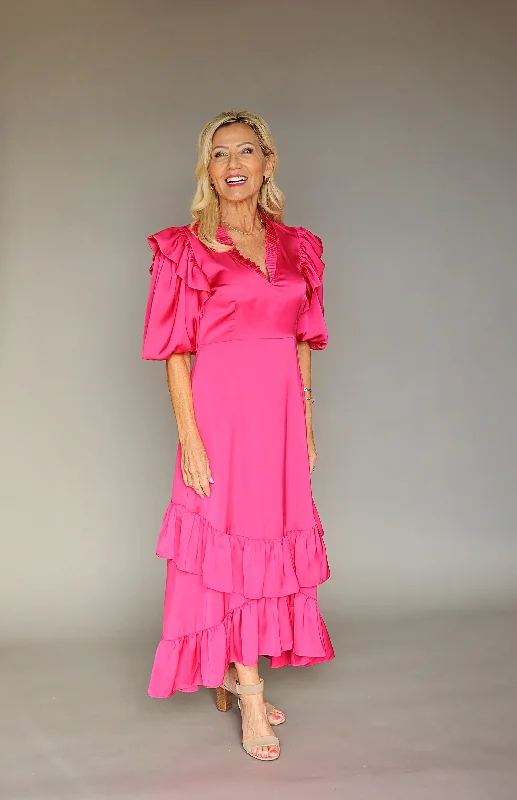 Casual Comfort Casual Comfort Bianca Dress Neon Pink