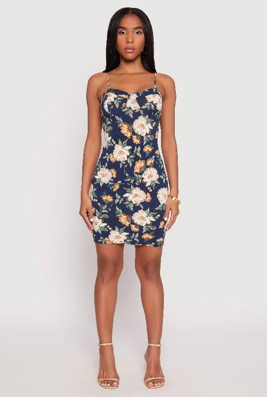 Personalized Design Jacket Personalized Design Jacket Floral Print Bustier Cami Dress Personalized Design Jacket Personalized Design Jacket Floral Print Bustier Cami Dress