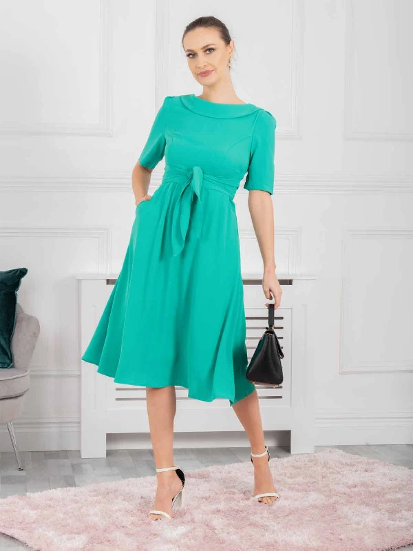 Personalized Three-Dimensional Design Personalized Three-Dimensional Design Jolie Moi Gemma Belted Midi Dress, Green Personalized Three-Dimensional Design Personalized Three-Dimensional Design Jolie Moi Gemma Belted Midi Dress, Green