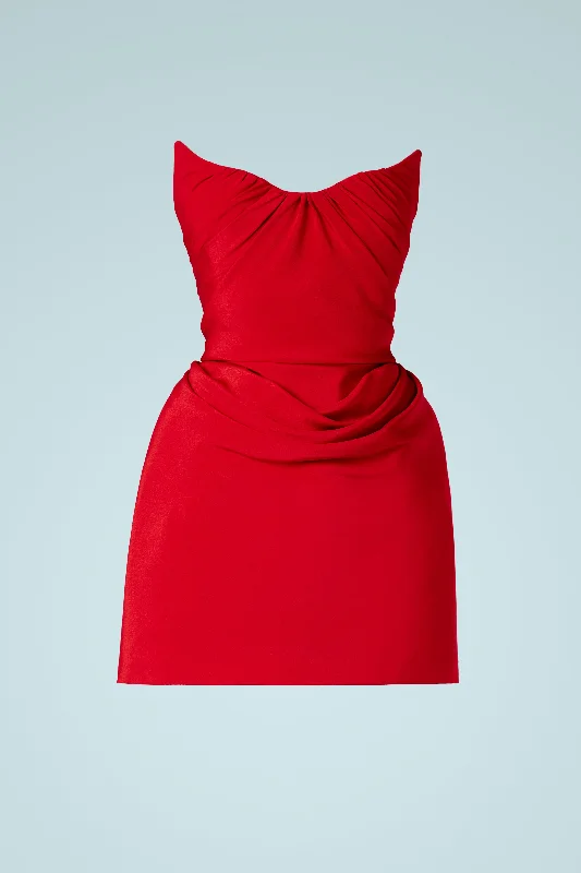 Elegant Feminine Style Elegant Feminine Style THE MOTION EDIT MINI RED DRESS