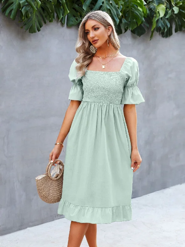 Retro Wear Trend Retro Wear Trend Renata Puff Sleeve Maxi Dress