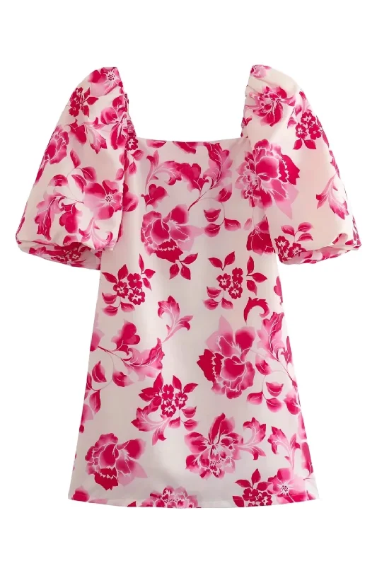 Simple Daily Wear Simple Daily Wear 'Parker' Floral High-Waist Short Dress