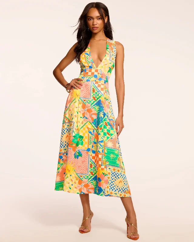 Comfortable Outfits Comfortable Outfits Felicity Plunging Sleeveless Midi Dress
