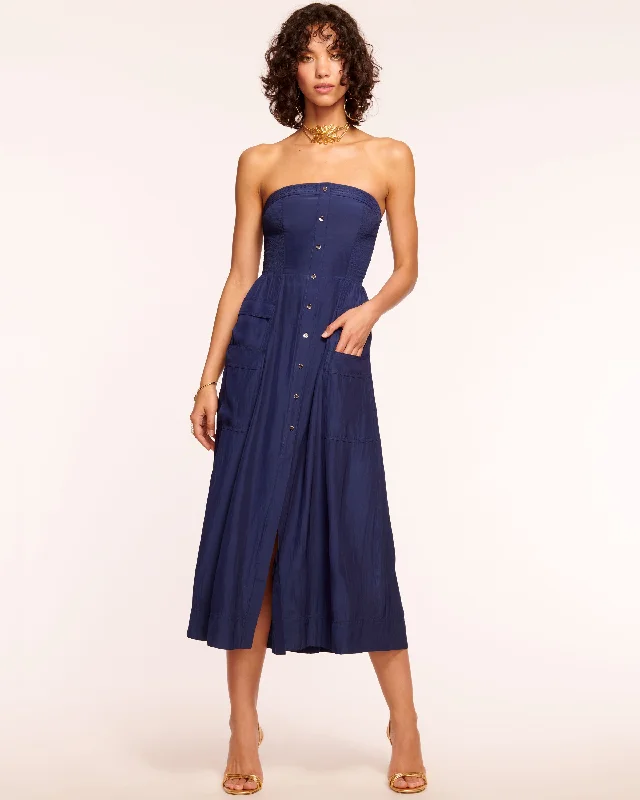 Personalized Embroidery Style Personalized Embroidery Style Blair Strapless Smocked Midi Dress Personalized Embroidery Style Personalized Embroidery Style Blair Strapless Smocked Midi Dress