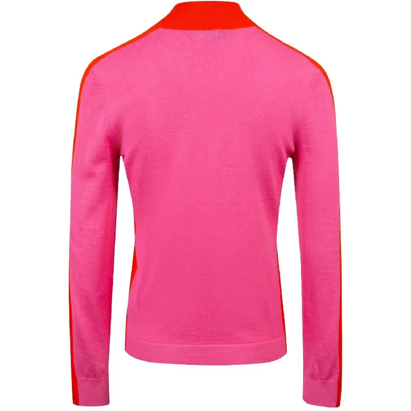 Romantic Chiffon Style Romantic Chiffon Style Adia Turtle Neck In S168 Pop Pink
