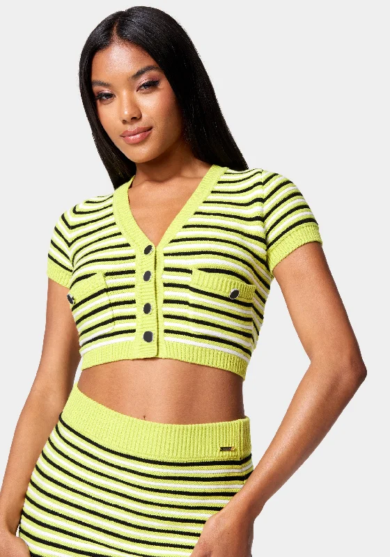 Bold Luxe Style Bold Luxe Style Button Front Cropped Cardigan Sweater