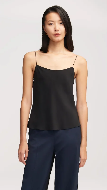 Personalized Street Style Personalized Street Style Camisole in Matte-side Silk Charmeuse | Black Personalized Street Style Personalized Street Style Camisole in Matte-side Silk Charmeuse | Black