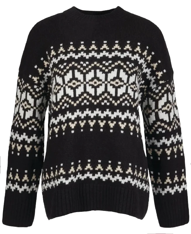 Personalized Text Personalized Text Cleaver Knitted Jumper Sweater In Black