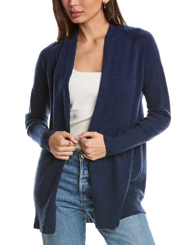 Elegant And Simple Elegant And Simple Forte Cashmere Rib Detail Cashmere Cardigan