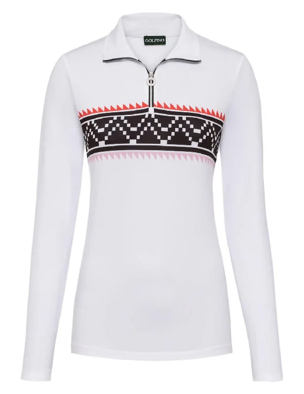 Simple Casual Wear Simple Casual Wear Norwegian Pitch Troyer Sweater In White