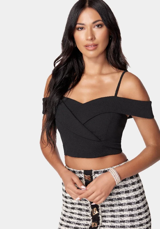 Minimalism Minimalism Off-Shoulder Knit Top