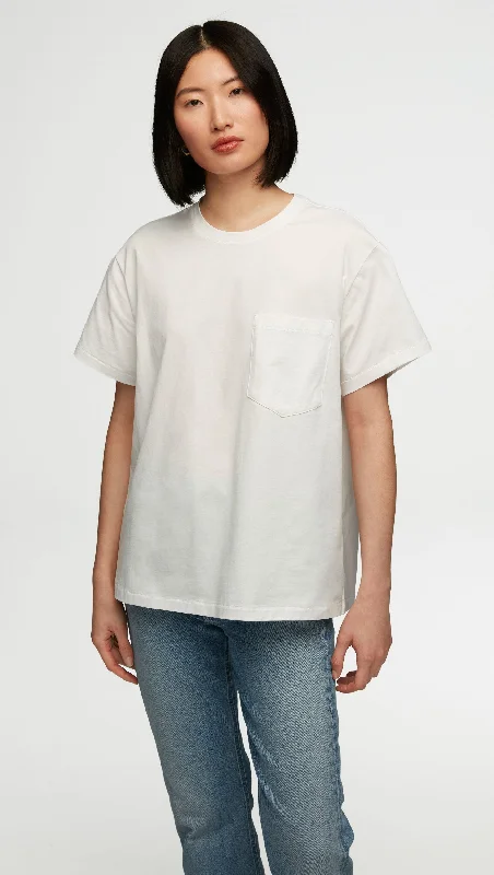 Romantic Tenderness Romantic Tenderness Oversized Pocket Tee in Cotton Jersey | White Romantic Tenderness Romantic Tenderness Oversized Pocket Tee in Cotton Jersey | White