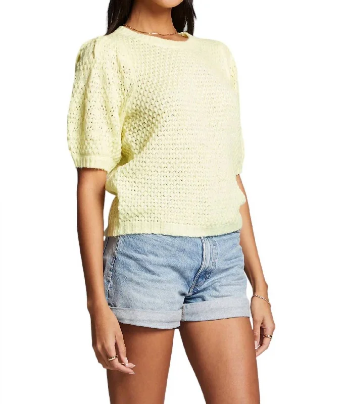 Simple Fresh Feeling Simple Fresh Feeling Textured Doc Sweater In Sunglow
