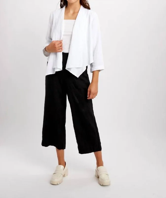 Elegant Slim Style Elegant Slim Style Woven Cardigan In White