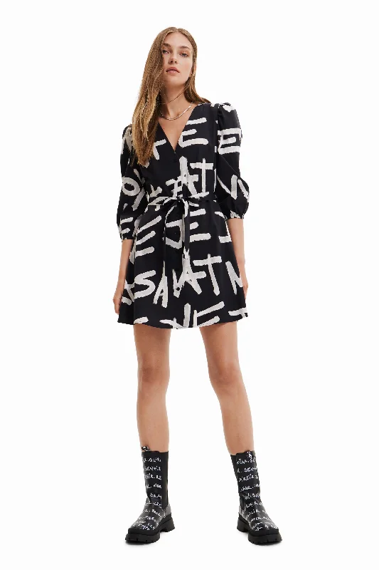 Romantic Tenderness Romantic Tenderness Desigual Women's Dress Vestido Corto Camisero Romantic Tenderness Romantic Tenderness Desigual Women's Dress Vestido Corto Camisero