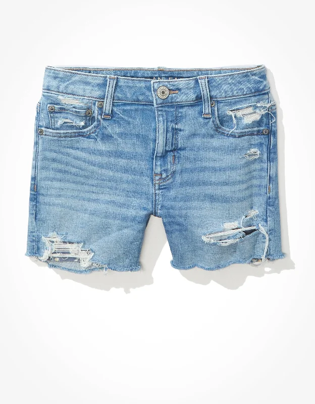 Urban Wear Trends Urban Wear Trends AE Ne(x)t Level Low-Rise Denim Midi Short