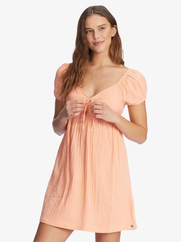 Romantic Exquisite Style Romantic Exquisite Style Roxy Women's Dresses Mini Dress Has Puff Sleeves Romantic Exquisite Style Romantic Exquisite Style Roxy Women's Dresses Mini Dress Has Puff Sleeves