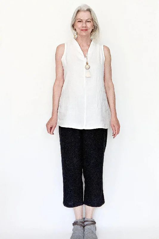 Comfortable Outfits Comfortable Outfits Cropped Linen Black Pant