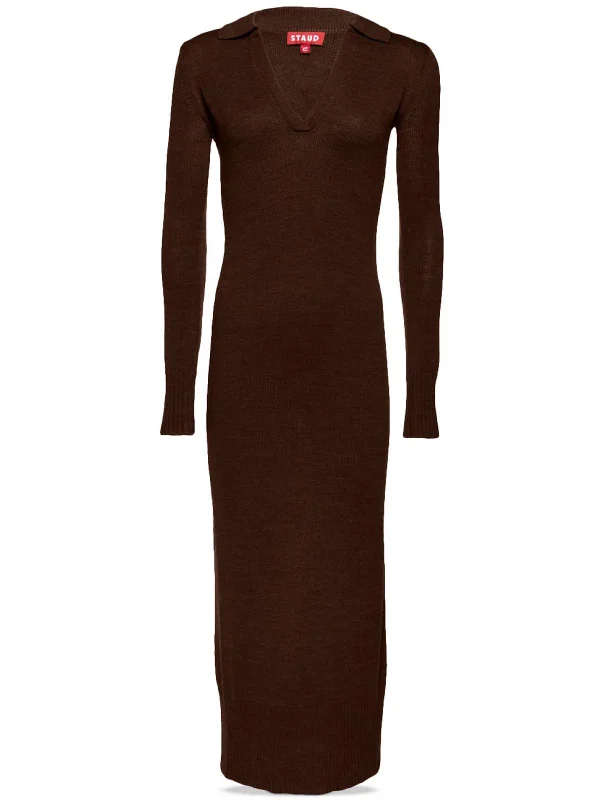 Trendy Clothing Trendy Clothing Crown Womens Collared Long Sweaterdress