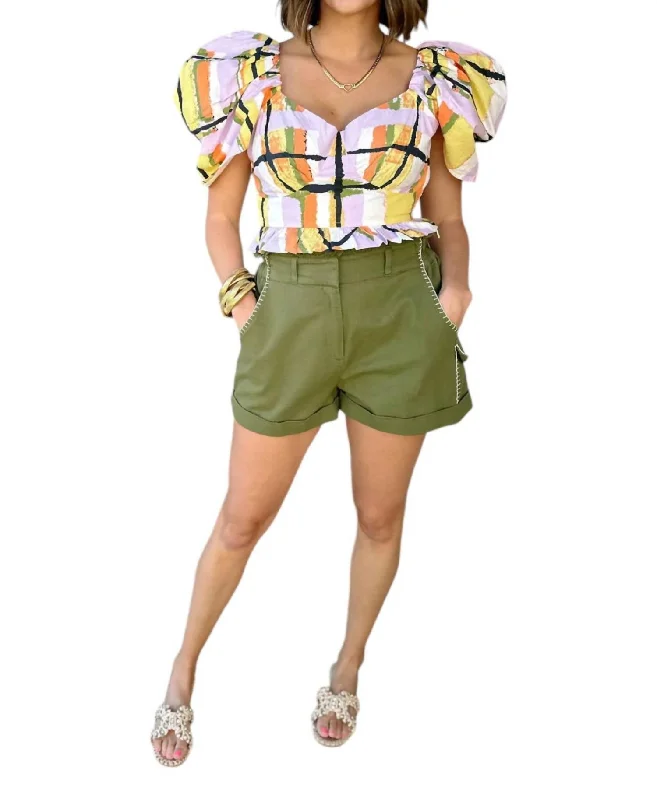 Personalized Contrast Design Personalized Contrast Design Emeric Short In Cypress Gren