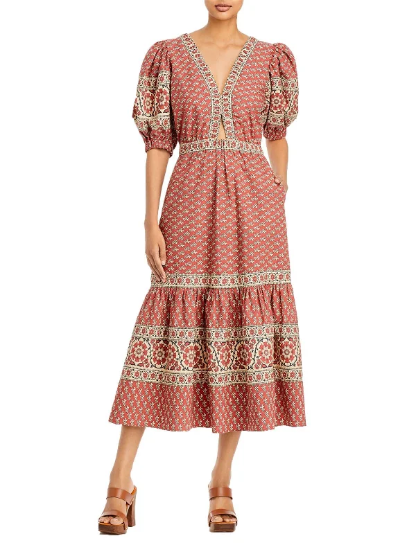 Romantic Skirt Style Romantic Skirt Style Fernanda Womens Cotton Cut-Out Midi Dress Romantic Skirt Style Romantic Skirt Style Fernanda Womens Cotton Cut-Out Midi Dress