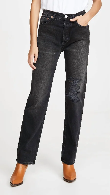 Simple And Generous Style Simple And Generous Style High Rise Loose Jeans In Originals Black
