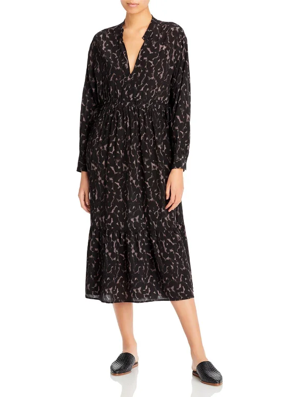 Romantic Tenderness Romantic Tenderness Maple Womens Animal Print Calf Midi Dress