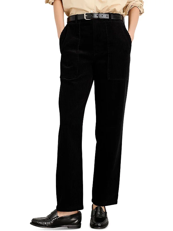 Simple Fashion Simple Fashion Neil Womens Cotton Corduroy Straight Leg Pants