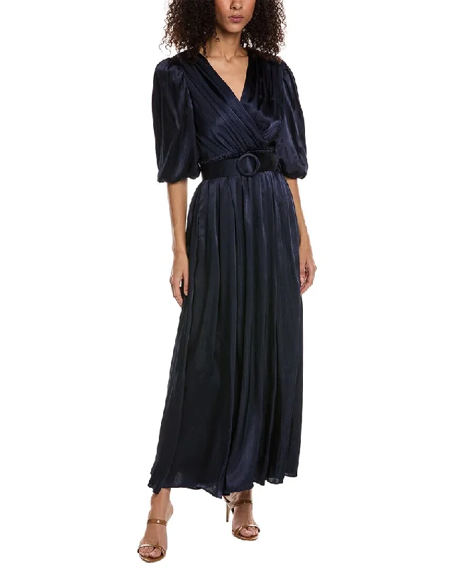 Cozy Wear Cozy Wear Taylor Satin Crinkle Crepe Maxi Dress