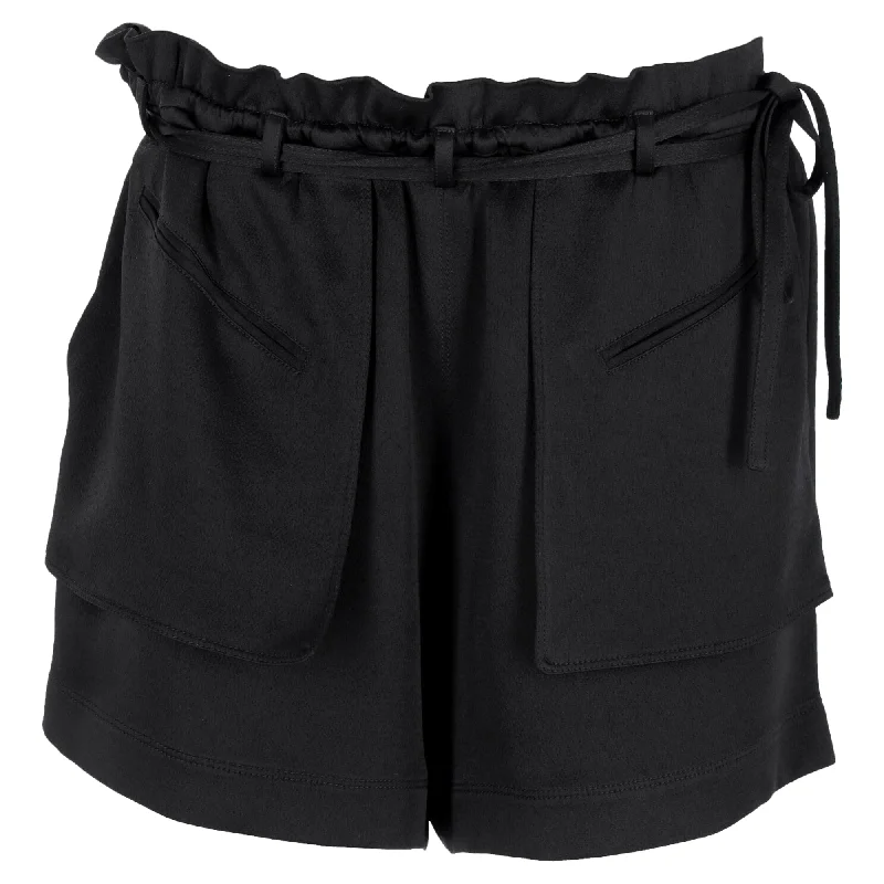 Simple Design Skirt Simple Design Skirt Valentino Garavani Paperbag Shorts in Black Viscose Simple Design Skirt Simple Design Skirt Valentino Garavani Paperbag Shorts in Black Viscose