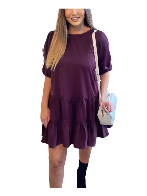 Romantic Exquisite Style Romantic Exquisite Style Womens Drop Waist Ruffled Shift Dress