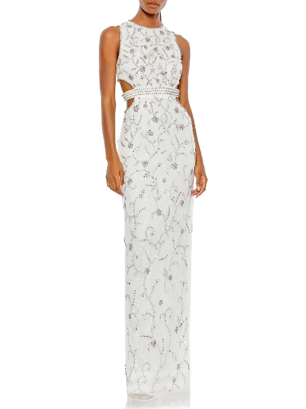 Effortless Vintage Look Effortless Vintage Look Womens Embellished Cut-Out Evening Dress Effortless Vintage Look Effortless Vintage Look Womens Embellished Cut-Out Evening Dress
