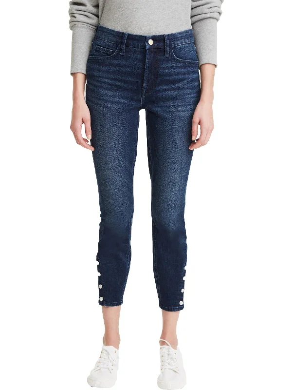 Romantic Snowflake Design Romantic Snowflake Design Womens High Rise Button Hem Skinny Jeans Romantic Snowflake Design Romantic Snowflake Design Womens High Rise Button Hem Skinny Jeans