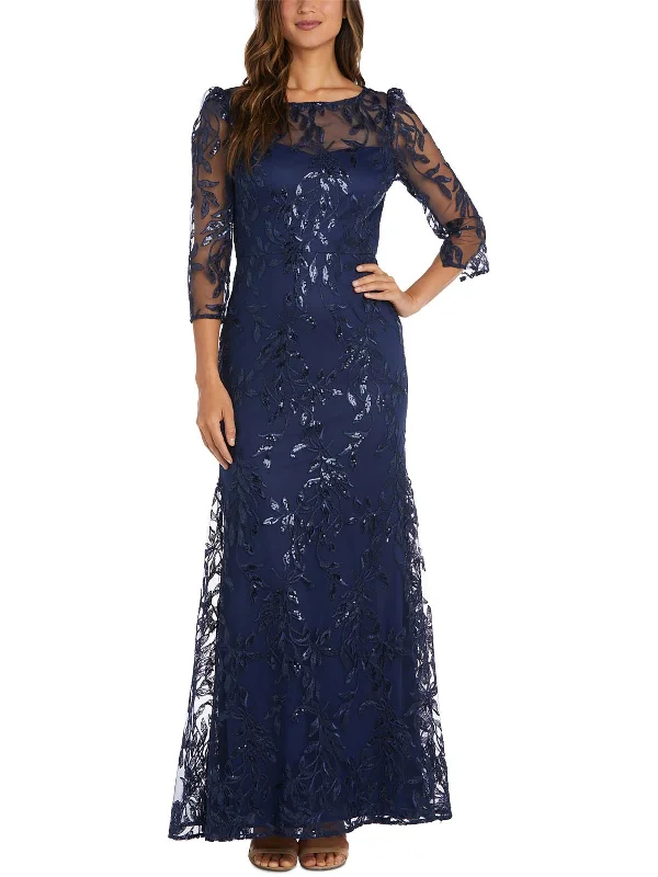 Personalized Contrast Design Personalized Contrast Design Womens Illusion Long Evening Dress Personalized Contrast Design Personalized Contrast Design Womens Illusion Long Evening Dress