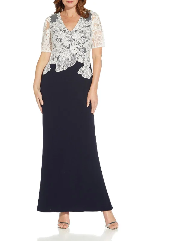 Romantic Pastoral Style Romantic Pastoral Style Womens V-Neck Maxi Evening Dress