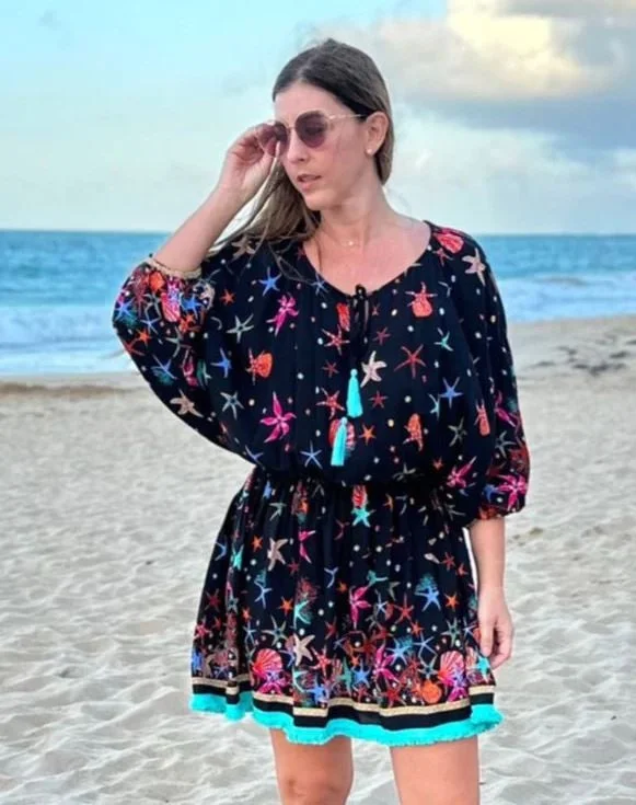 Personalized Contrast Design Personalized Contrast Design Vumbi Enterprises Women's Dres Teal Fridge Lace And Tassels Personalized Contrast Design Personalized Contrast Design Vumbi Enterprises Women's Dres Teal Fridge Lace And Tassels