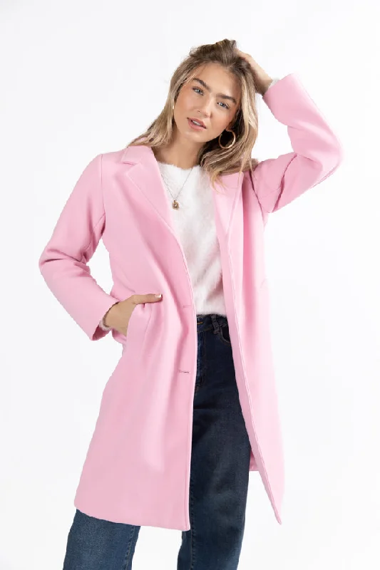 Simple Fashion Style Simple Fashion Style Cozy Love Pink Coat