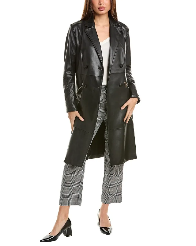 Casual Fit Style Casual Fit Style Elie Tahari Double-Breasted Trench Coat