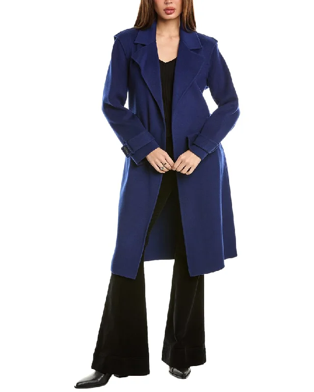 Personalized Art Style Personalized Art Style Elie Tahari Wool & Cashmere-Blend Wrap Coat Personalized Art Style Personalized Art Style Elie Tahari Wool & Cashmere-Blend Wrap Coat