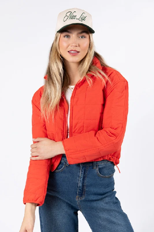Elegant Wool Coat Elegant Wool Coat Heating Up Tomato Lightweight Puffer Jacket