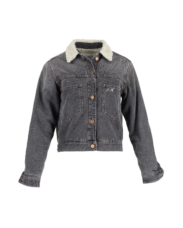 Simple Casual Wear Simple Casual Wear Isabel Marant Etoile 'Endless' Detail Jacket in Grey Denim Simple Casual Wear Simple Casual Wear Isabel Marant Etoile 'Endless' Detail Jacket in Grey Denim