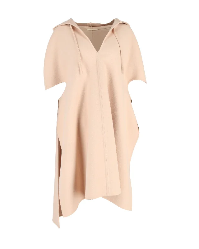 Simple Daily Wear Simple Daily Wear Jil Sander Hooded Cape in Nude Wool